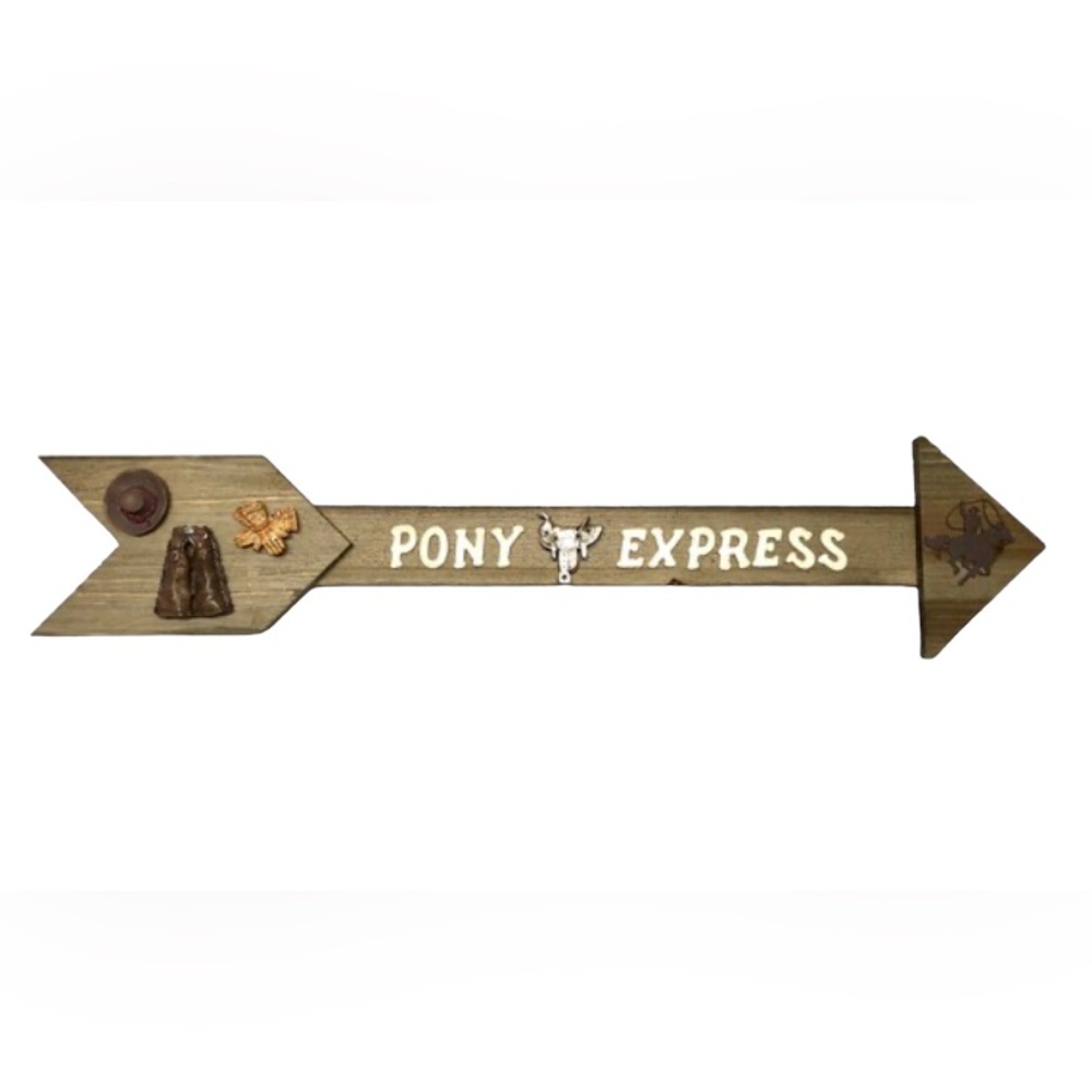 Pony Express Western Decor Arrow Wall Hanging Cowboy 3D Wall Art Gift